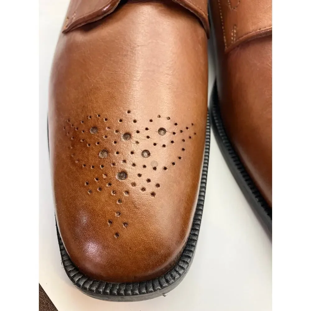 New Rockport Men's Plain Toe Oxford's with Perf‎ Tan 10.5 Leather Luxury Classic